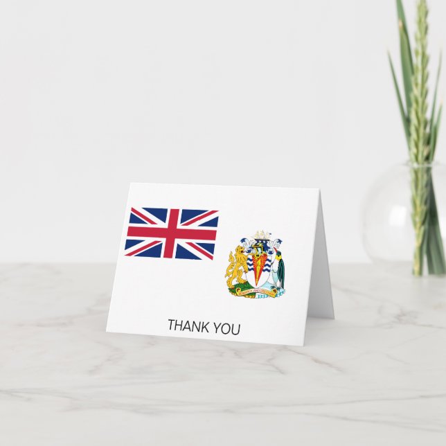 Britische Flagge für das Antarktis-Gebiet Dankeskarte (Vorderseite)