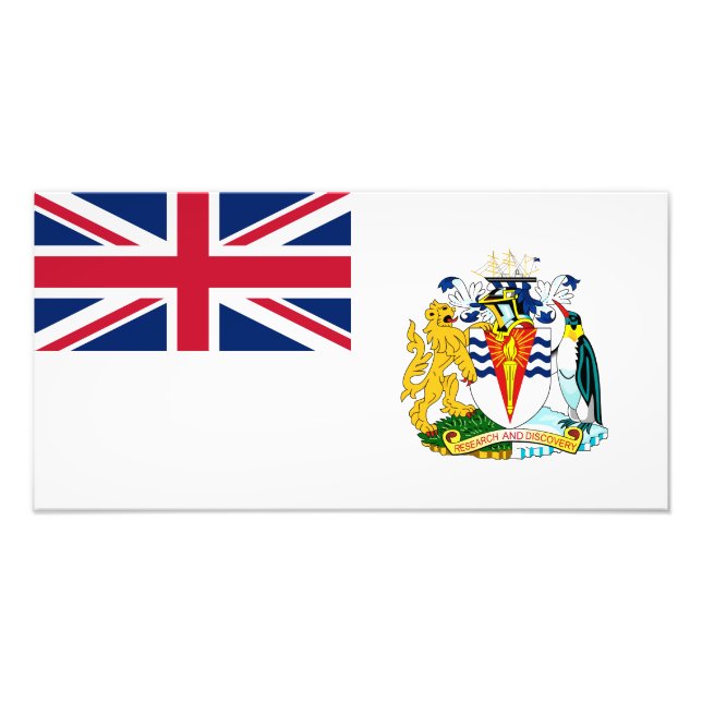 Britische Flagge für das Antarktis-Gebiet Fotodruck (Vorne)