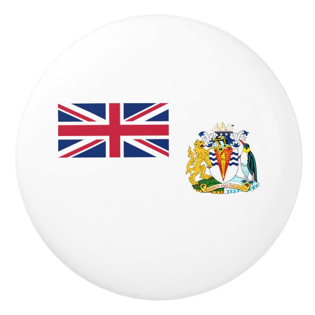 Britische Flagge für das Antarktis-Gebiet Keramikknauf (Vorderseite)