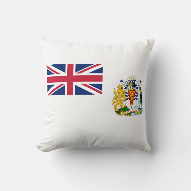 Britische Flagge für das Antarktis-Gebiet Kissen (Vorderseite)