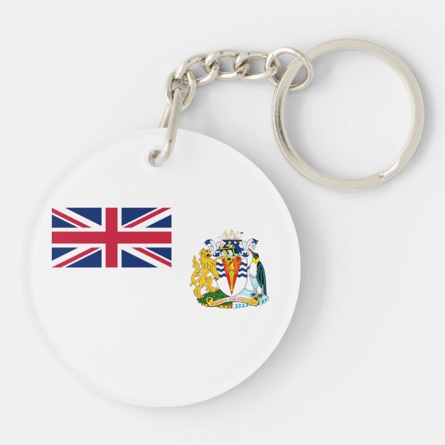 Britische Flagge für das Antarktis-Gebiet Schlüsselanhänger (Rückseite)