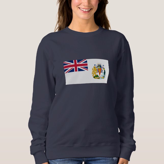 Britische Flagge für das Antarktis-Gebiet Sweatshirt (Vorderseite)