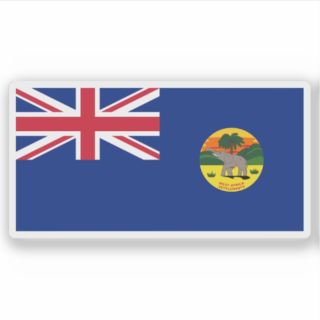 Britische Flagge für Siedlungen in Westafrika (187 Aufkleber (Vorderseite)