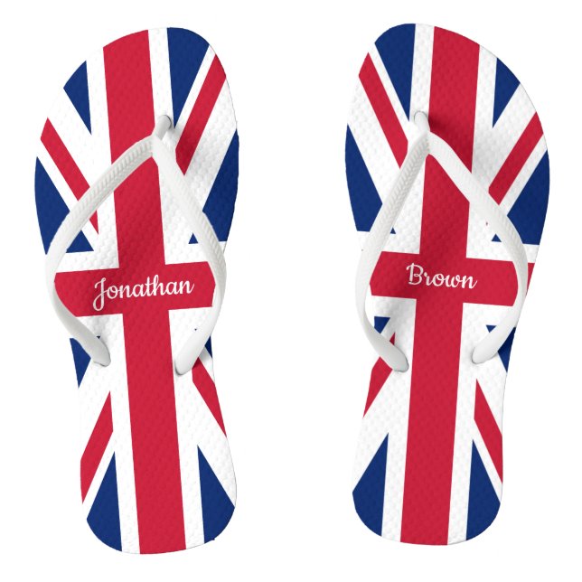 Britische Flagge für Zollunion Flip Flops (Fußbett)