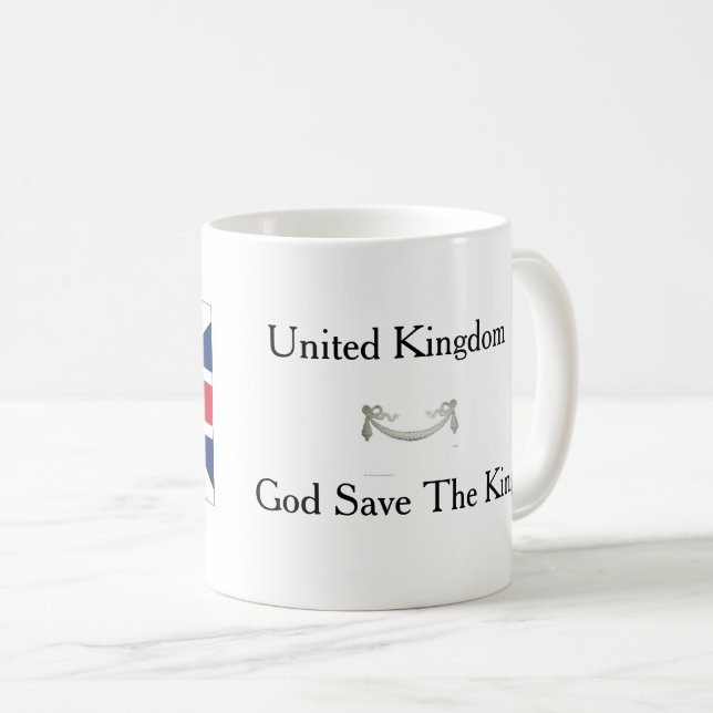 Britische Flagge God Save The King Tee / Kaffeetas Kaffeetasse (VorderseiteRechts)
