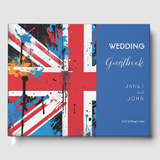 Britische Flagge Graffiti Wedding Gästebuch