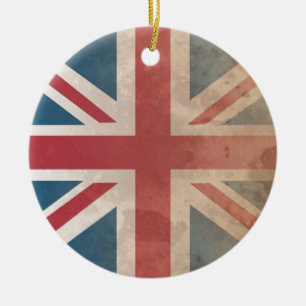 Britische Flagge, (Großbritannien, Großbritannie Keramikornament