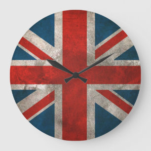 Britische Flagge Große Wanduhr