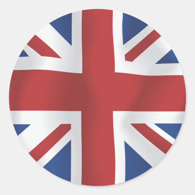 Britische Flagge im Sildenstil Runder Aufkleber (Vorderseite)