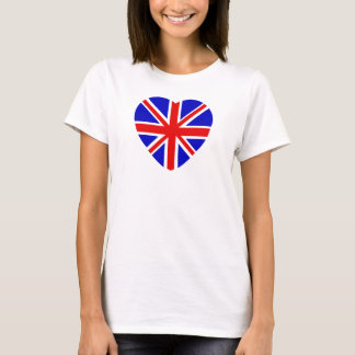 Britische Flagge in Herzform. T-Shirt