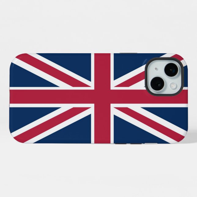 Britische Flagge iPhone 15 Plus Hülle (Rückseite (Horizontal))