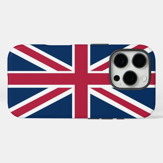 Britische Flagge iPhone 16 Pro Hülle (Rückseite (Horizontal))