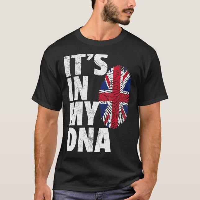 Britische Flagge Jack England in meiner DNA Christ T-Shirt (Vorderseite)