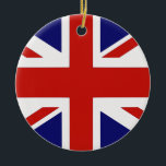 Britische Flagge Keramikornament<br><div class="desc">Britisch,  Fahne,  "Britische Flagge",  "Gewerkschaft Jack",  Gewerkschaft,  Jack,  Englisch,  England,  "Vereinigtes Königreich",  "u.k",  "u.k.",  "Englische Flagge",  "England Fahne",  "United Königreich Fahne",  "Great britain",  Großbritannien,  Flaggen,  Land,  Inseln,  blau,  rot,  weiß,  Kreuz,  Land,  Land,  Walde, </div>
