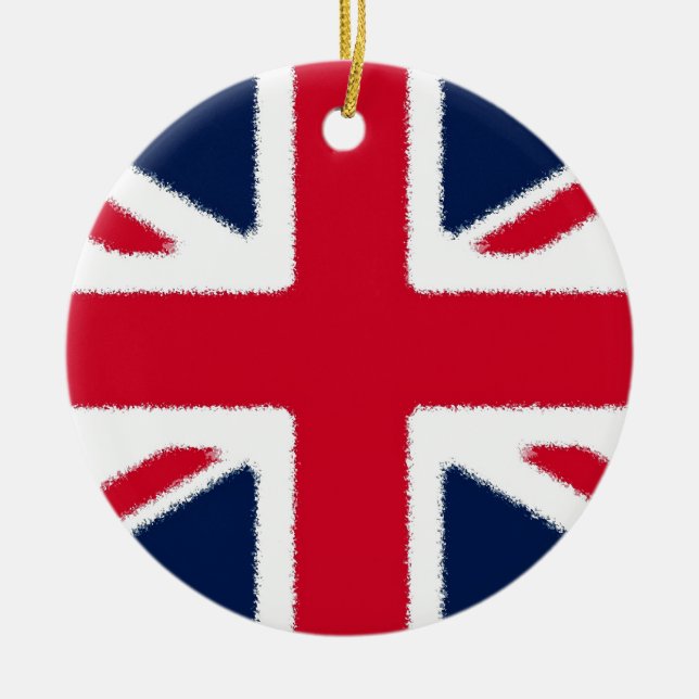 Britische Flagge Keramikornament (Vorne)