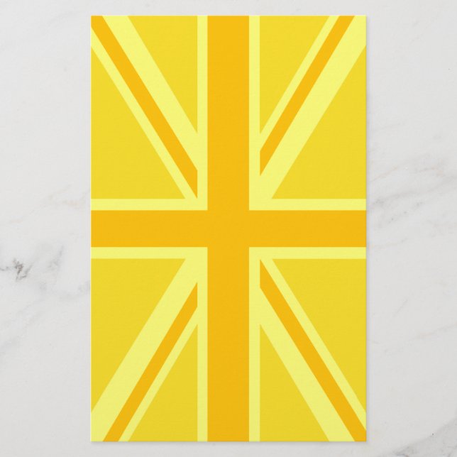 Britische Flagge mit sehr gelber Union Briefpapier (Vorderseite)