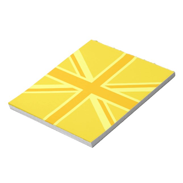 Britische Flagge mit sehr gelber Union Notizblock (Rotiert)