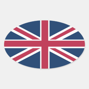 Britische Flagge Ovaler Aufkleber