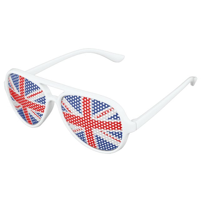 Britische Flagge Partybrille (Schrägansicht)
