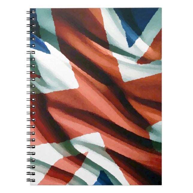 Britische Flagge Pop Art Notizblock (Vorderseite)