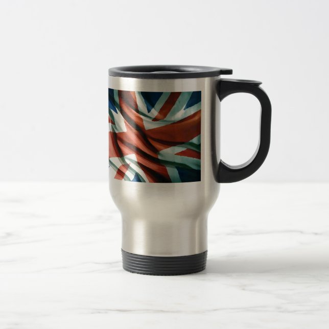 Britische Flagge Pop Art Reisebecher (Rechts)
