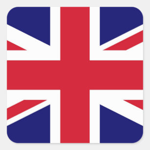 Britische Flagge Quadratischer Aufkleber