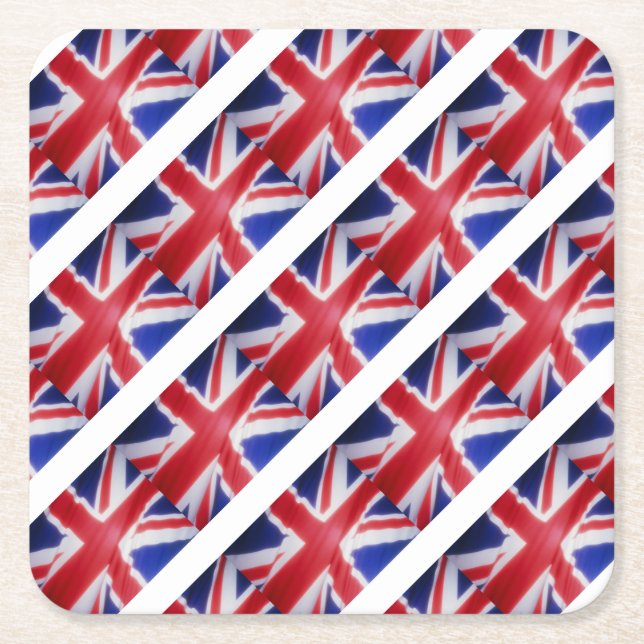 BRITISCHE FLAGGE RECHTECKIGER PAPPUNTERSETZER (Vorderseite)