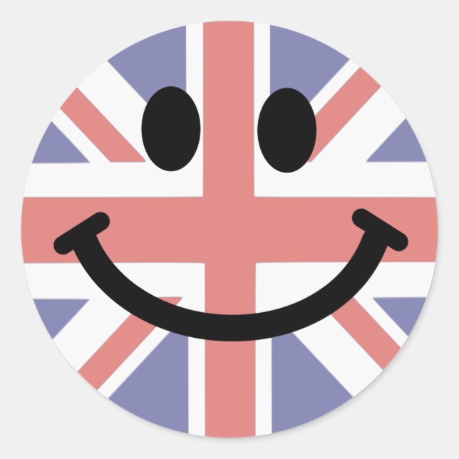 Britische Flagge Runder Aufkleber (Vorderseite)