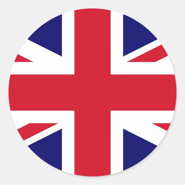 Britische Flagge Runder Aufkleber (Vorderseite)
