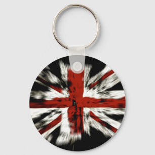 Britische Flagge Streifen Country Ehrenfarbe Fried Schlüsselanhänger