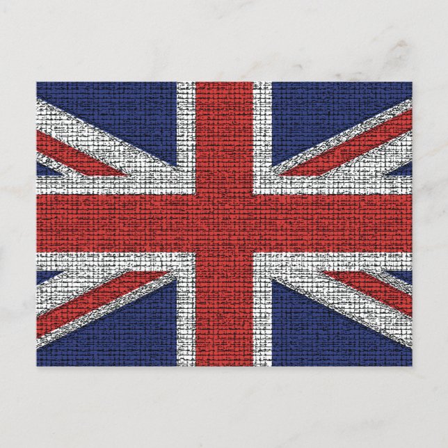 Britische Flagge Tattered Postkarte (Vorderseite)