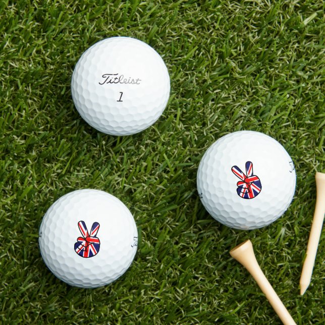 Britische Flagge Titleist Golfball (Insitu Gras)