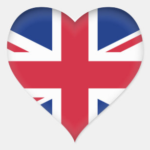 (Britische) Flagge Vereinigten Königreichs Herz-Aufkleber