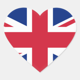 (Britische) Flagge Vereinigten Königreichs Herz-Aufkleber