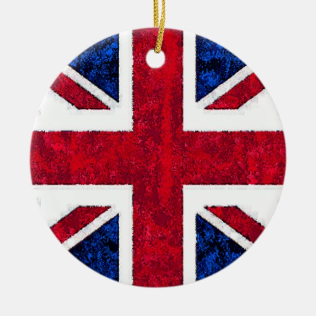 BRITISCHE FLAGGE Verzierung Keramikornament (Vorne)