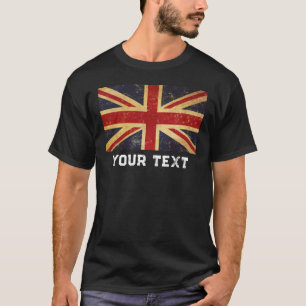 Britische Flagge Vintag anpassen T-Shirt