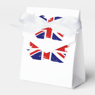 Britische Flagge von Union Jack mit Grunge Geschenkschachtel