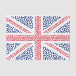 Britische Flagge Wasserfarben Sommerfrucht-Union J Seidenpapier