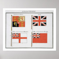 Britische Flaggen aus einem französischen Flaggenb