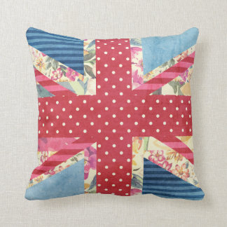 Britische Flaggen-Steppdecke des Shabby Chic-| Kissen