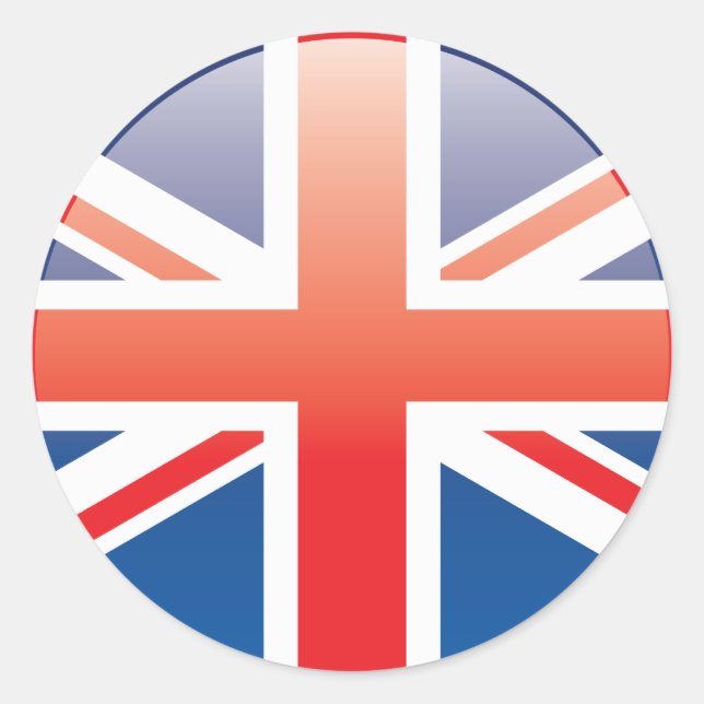 Britische Flaggen-Stickers #2 Runder Aufkleber (Vorderseite)