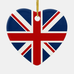 Britische Flaggen-Weihnachtsverzierung Keramik Ornament