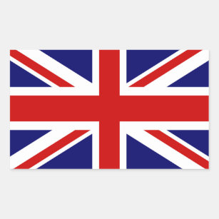 Britische Flaggenaufkleber   Design der Gewerkscha Rechteckiger Aufkleber