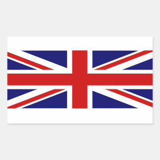 Britische Flaggenaufkleber | Design der Gewerkscha Rechteckiger Aufkleber