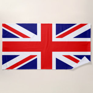 Britische Flaggengestaltung mit Namen Strandtuch