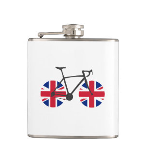 Britische Flaggenradfahren Flachmann