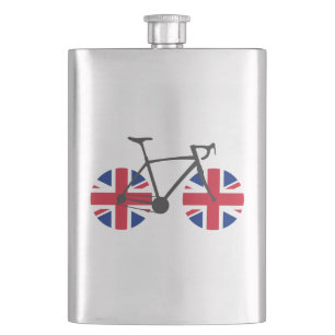 Britische Flaggenradfahren Flachmann