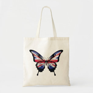 Britische Frack-Butterfly-Flaggenaufkleber Tragetasche