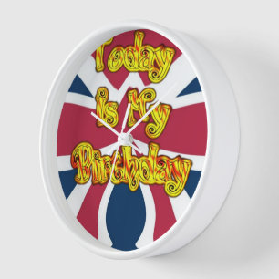 Britische Geburtstagsgeschenke Kunst drucken Wanduhr