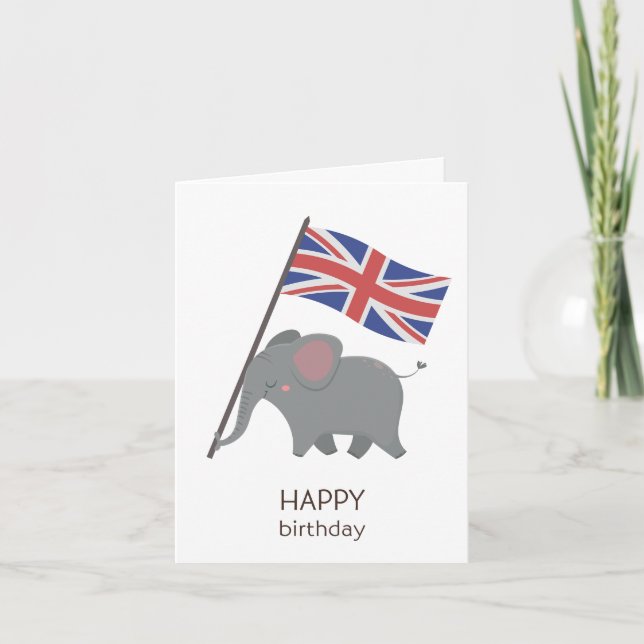 Britische Geburtstagskarte Karte (Vorderseite)